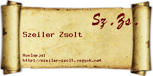 Szeiler Zsolt névjegykártya